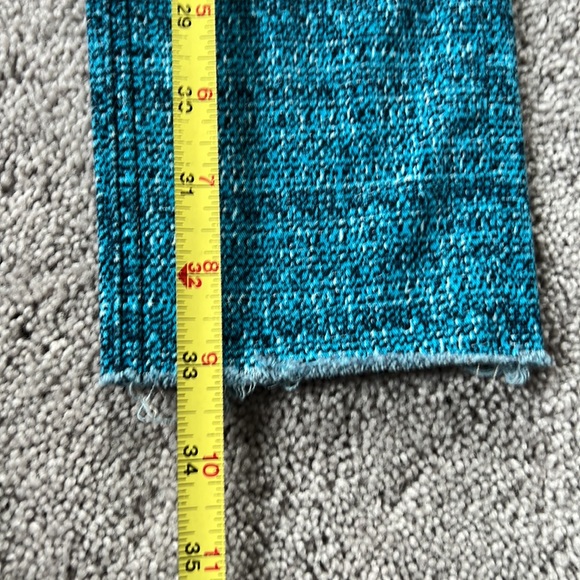 Rag & Bone Turquoise Blue Tweed Printed Leggings Jeans Pants - Picture 10 of 12